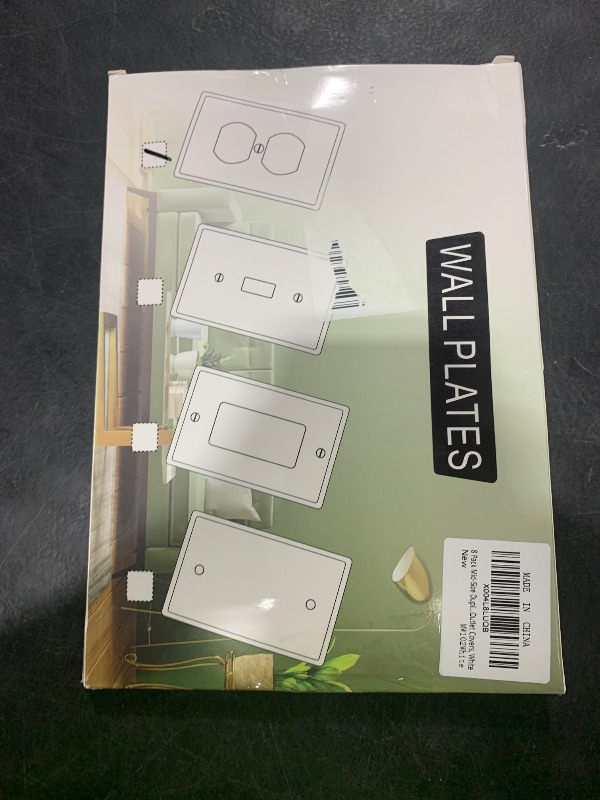 Photo 1 of 8 Pack Mid-Size Duplex Outlet Covers Wall Plate, Midway Size 2-Gang 4.92" X 3.15", Dual Light Switch Cover, UL Listed, Unbreakable and High Temperature Resistant Switch Plate Covers, White