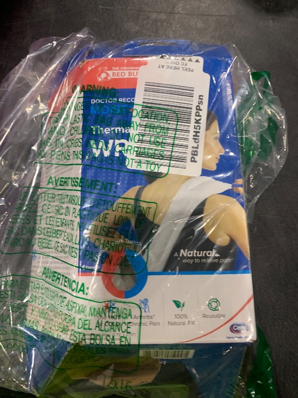 Photo 1 of Carex Bed Buddy Hot & Cold Wrap - Natural Grains, Herbs & Flowers - Flexible, Microwaveable, Reusable - White (Unscented) - Neck, Back & Joints - Moist Heat Therapy