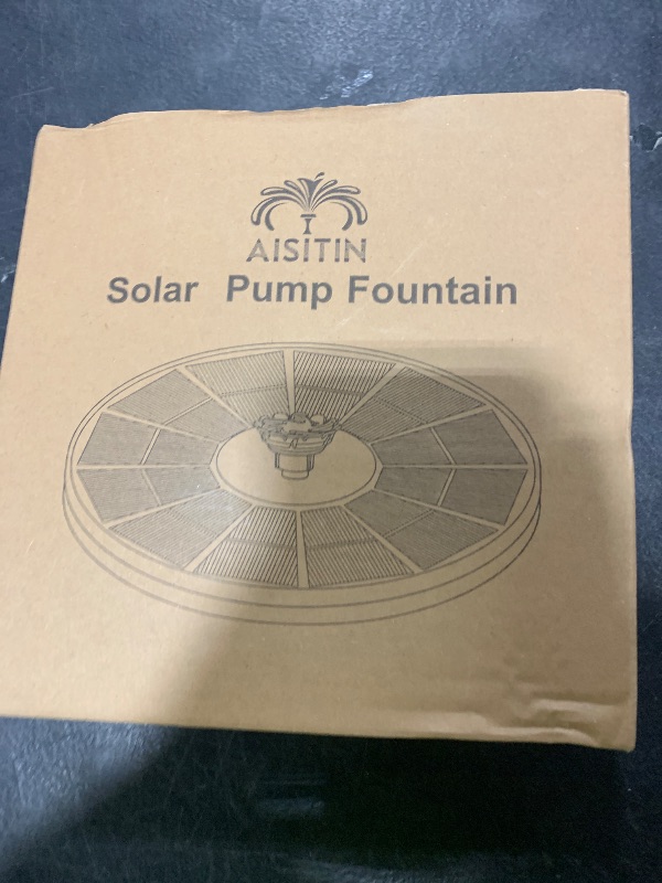 Photo 1 of AISITIN 3.5W Solar Fountain Pump for Water Feature Outdoor DIY Solar Bird Bath Fountain with Multiple Nozzles, Solar Powered Water Fountain for Garden, Ponds, Fish Tank and Aquarium