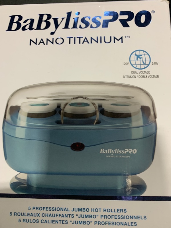 Photo 1 of BaBylissPRO Jumbo Hot Rollers, Nano Titanium Hair Styling Tools & Appliances, 5 Count (Pack of 1) BABNTTS7