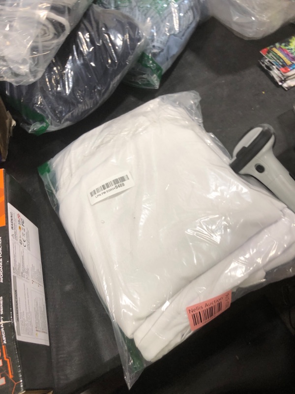 Photo 1 of [2 Pack] White Round Tablecloths 90 Inch [Perfect Size for 30-60 Inch Tables] 200 GSM Premium Quality Textured Washable Polyester Fabric 90" Table Cloth White