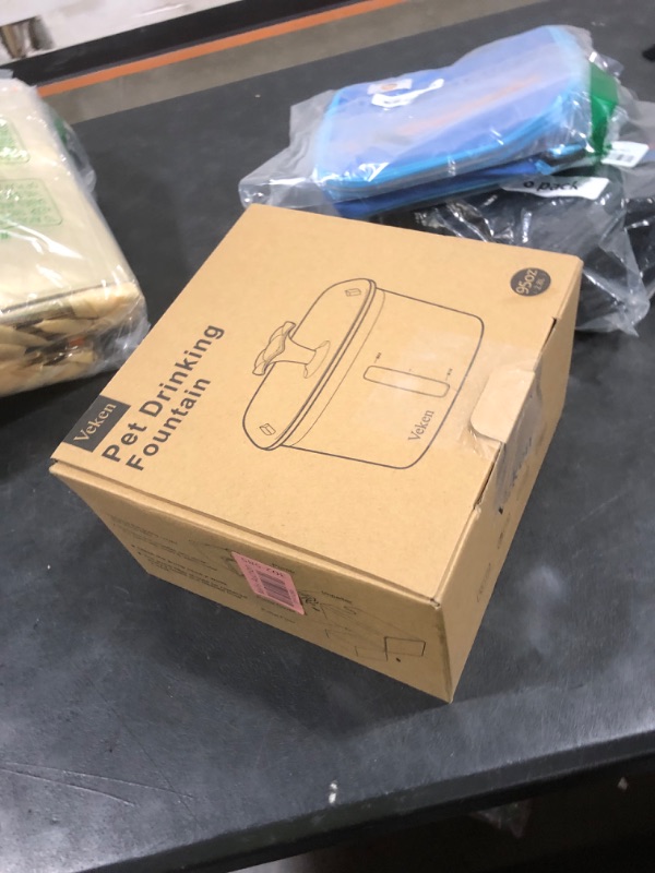 Photo 1 of ITEM IS MISSING PARTS, UNSURE WHAT PARTS ARE MISSING ------------------------------Veken Innovation Award Winner 95oz/2.8L Pet Fountain, Automatic Cat Water Fountain Dog Water Dispenser with Replacement Filters for Cats, Dogs, Multiple Pets (Blue, Plastic