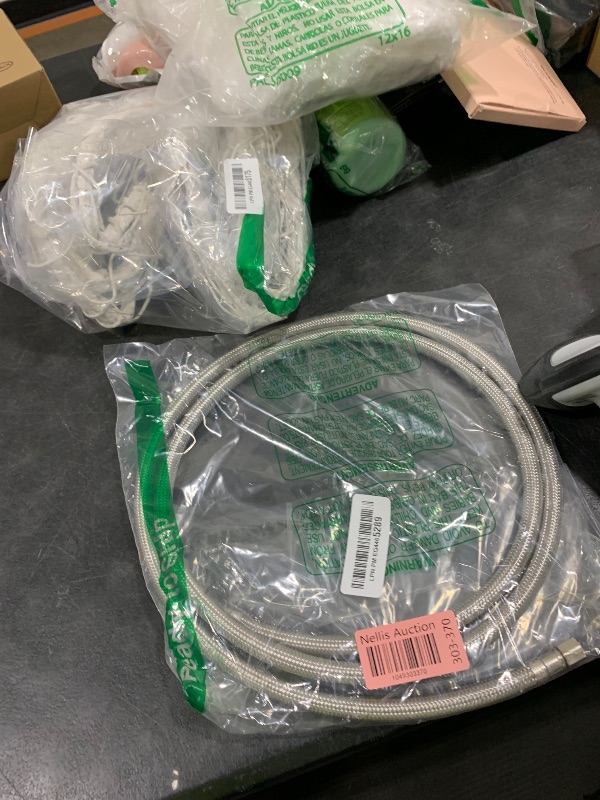 Photo 1 of JUWO 6 FT Refrigerator Water Line, Braided Stainless Steel Ice Maker Hose Connector Water Line with 1/4 Inch Fittings for Refrigerator Ice Maker