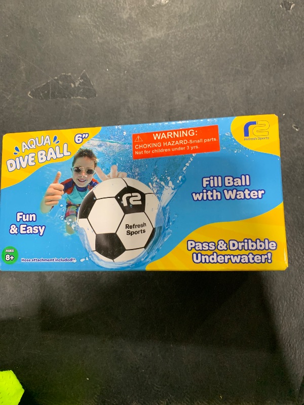 Photo 1 of Aqua Dive Pool Ball - Underwater Pool Toys For Kids & Teens - Fun Summer Water Toys & Beach Games for Boys & Girls - Watermelon Gifts for Kids - 6" Soccer Ball - Boy Gift Ages 8 9 10 11 12+ Year Old