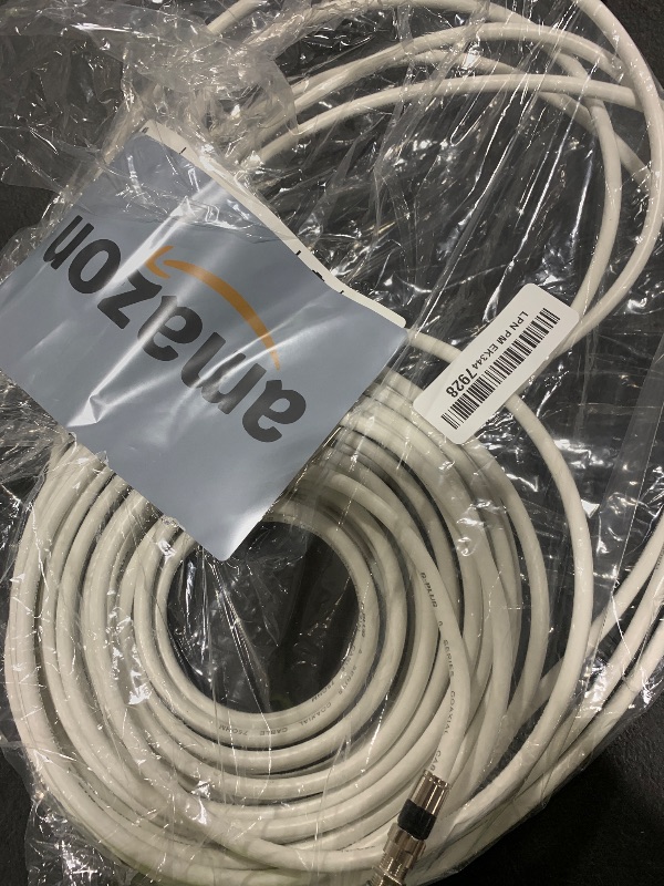 Photo 1 of G-PLUG 50FT RG6 Coaxial Cable Connectors Set - High-Speed Internet, Broadband and Digital TV Aerial, Satellite Sky Cable Extension- Weather-Sealed Double Rubber O-Ring and Compression Connectors White