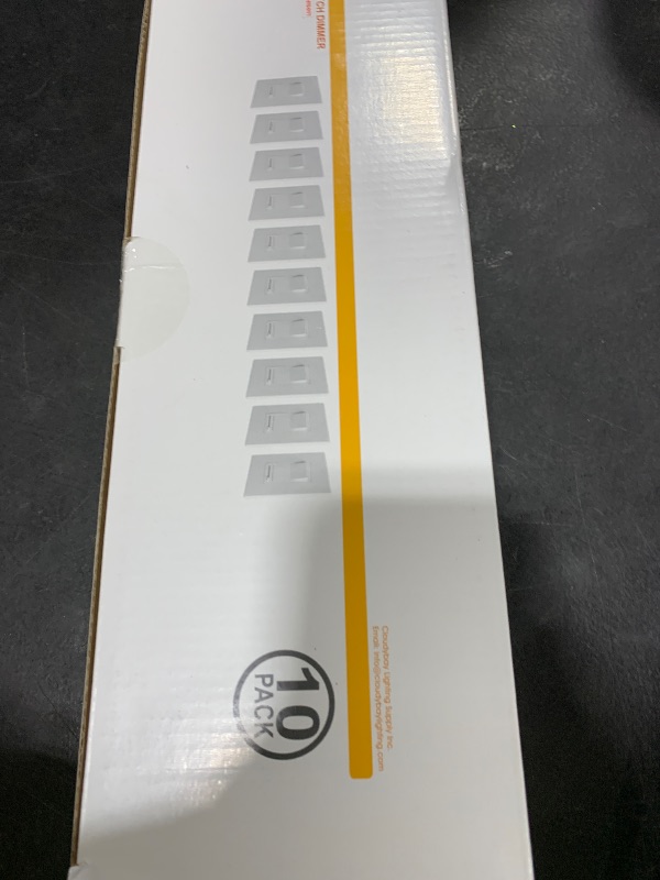 Photo 1 of [10 Pack] Cloudy Bay 3-Way/Single Pole Dimmer Electrical Light Switch for 150W LED/CFL, 600W Incandescent/Halogen,Wall Plate Included,Pack of 10