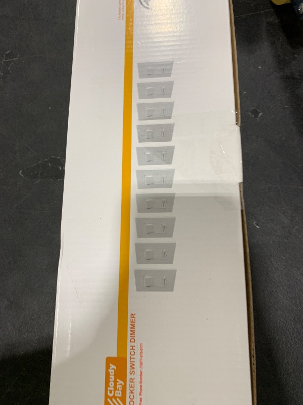 Photo 1 of [10 Pack] Cloudy Bay 3-Way/Single Pole Dimmer Electrical Light Switch for 150W LED/CFL, 600W Incandescent/Halogen,Wall Plate Included,Pack of 10