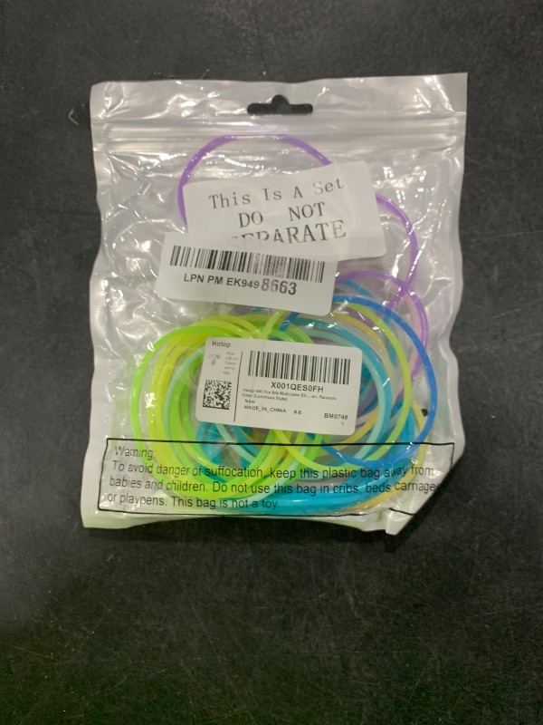 Photo 1 of Hotop 100 Pcs 80s Multicolor Silicone Jelly Bracelets Rainbow Glow Neon Stretchable Gel Gummy Rubber Bracelets Hair Ties 80's Party Favor for Adults Women, Random Color (Luminous Style)