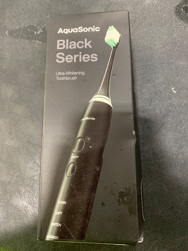 Photo 1 of Aquasonic Black Series Ultra Whitening Toothbrush – ADA Accepted Electric Toothbrush- 8 Brush Heads & Travel Case – 40,000 VPM Electric Motor & Wireless Charging - 4 Modes w Smart Timer