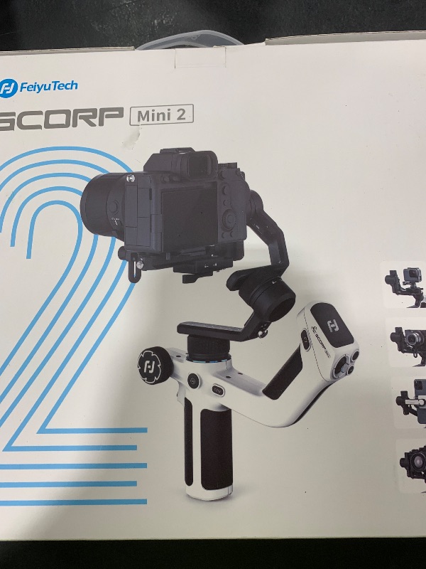 Photo 1 of FeiyuTech AI Tracking Camera Gimbal Stabilizer - SCORP MINI 2 Built-in Tracker,Native Vertical Shooting,Bluetooth/Cable Shutter Control,for Sony/Canon/Panasonic/Nikon/Fujifilm/Gopro/Smartphone,Max2.65