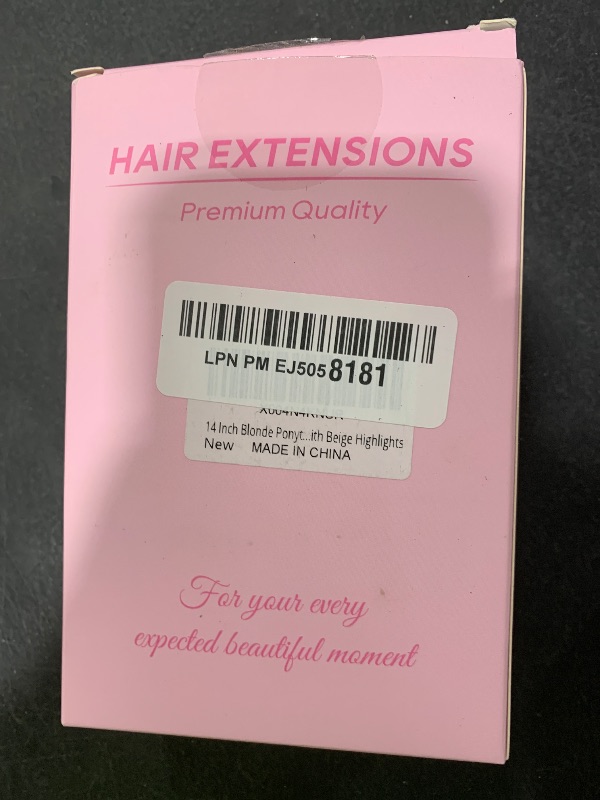 Photo 1 of 14 Inch Blonde Ponytail Extension - Wavy Pony Tails Hair Extensions, Claw Clip Ponytail Extension, Synthetic Hair Extensions Ponytail, Clip on Ponytails for Women (Dark Blonde With Beige Highlights)