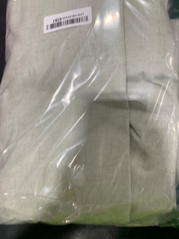 Photo 1 of NICETOWN Sage Green 100% Blackout Linen Texture Curtains 72 inches Long 2 Panels for Boy's Room, Thermal Insulated Full Blackout 2-Layer Lined Drapes, Energy Efficiency Window Draperies