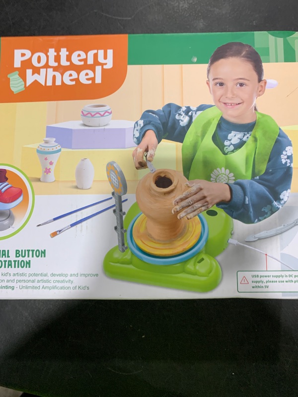 Photo 1 of Pottery Wheel for Kids - Complete Pottery Painting Kit Arts and Crafts for Kids Ages 8-12 with 3 Pack Air Dry Clay Art Supplies Toys for Girls Boy Birthday Gift for 6 7 8 9 10 11 12+