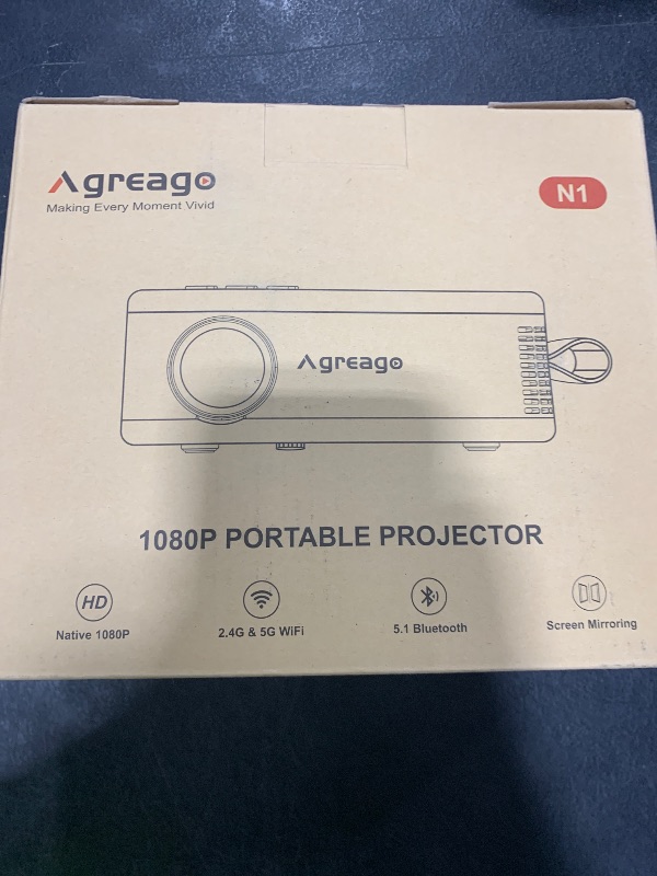 Photo 1 of 15000 Lumens Outdoor Movie Projector - Native 1080P HD Portable Projector with WiFi 6/Bluetooth 5.2, 300" Screen | Compatible with iPhone, Android, Fire Stick, PS5, Xbox(USB-C Cable) ±15° Keystone