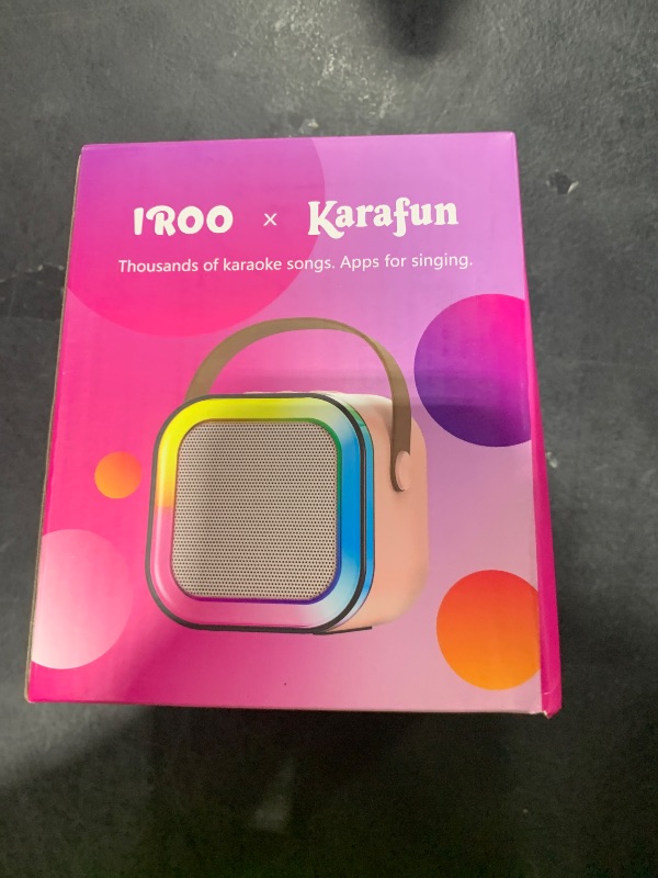 Photo 1 of IROO Mini Karaoke Machine for Kids, 2025 TOP Toys Birthday Gifts Ideas for Girls Ages 4, 5, 6, 7, 8, 9, 10, 12+ Years Old, Portable MP3 Player with 2 Wireless Mics for Party