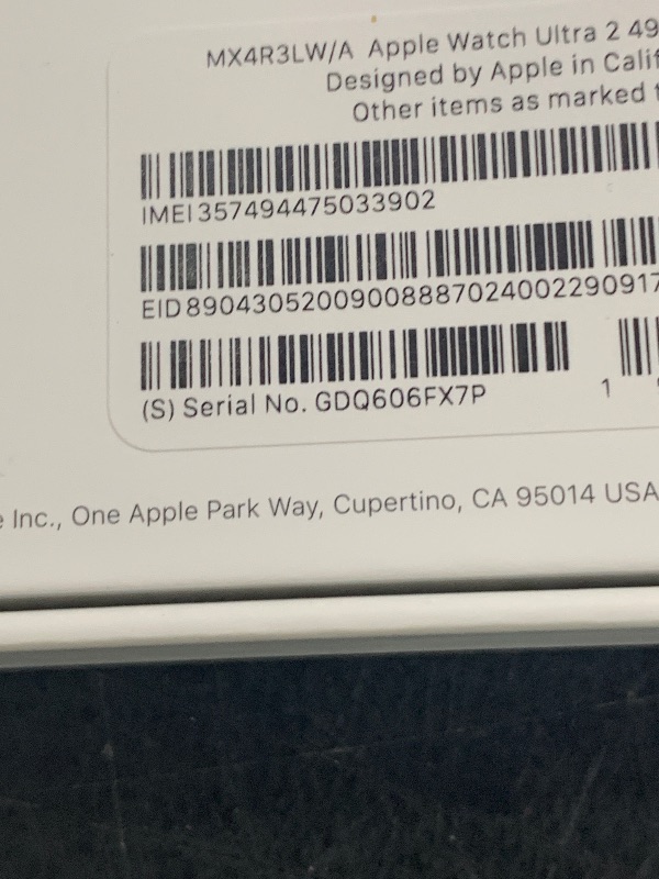 Photo 1 of Apple Watch Ultra 2 [GPS + Cellular, 49mm] Black Titanium Case with Green Alpine Loop, M (Renewed)