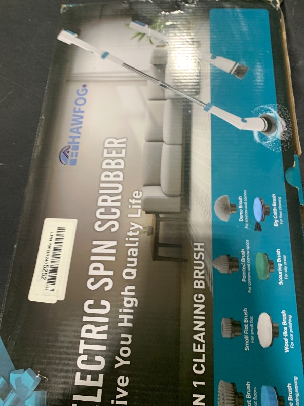 Photo 1 of 1200 RPM Electric Spin Scrubber Bathroom Cleaning Brush, 4000mAh 2 Batterys Power Shower Scrubber 50inch Tub Scrubber with Long Handle, 8 in 1 Cordless Electric Scrubber Brush,Shower Cleaning Brush
