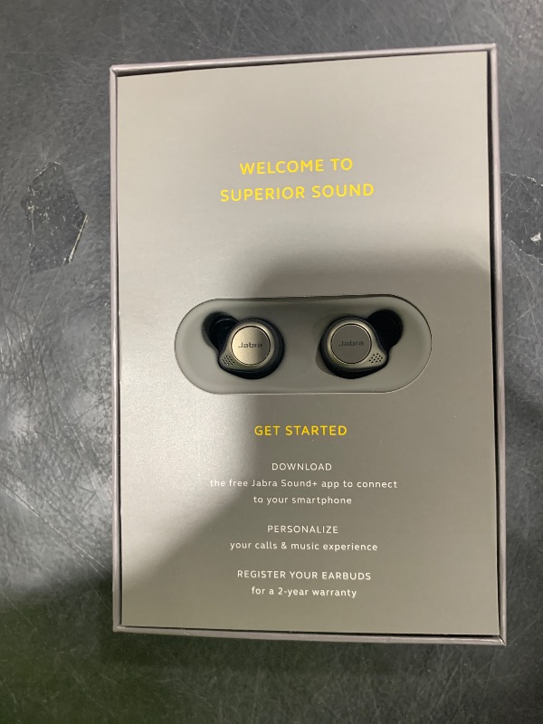 Photo 1 of Jabra Elite 75t– True Wireless Earbuds with Charging Case, Titanium Black – Active Noise Cancelling Bluetooth Earbuds with a Comfortable, Secure Fit, Long Battery Life, Great Sound