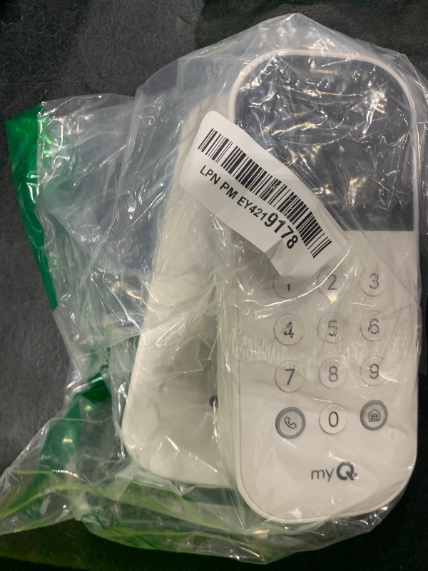 Photo 1 of myQ Smart Garage Door Video Keypad with Wide-Angle Camera,Customizable PIN Codes,and Smartphone Control–Take Charge of Your Garage Access Works with Chamberlain, LiftMaster and Craftsman openers,White
