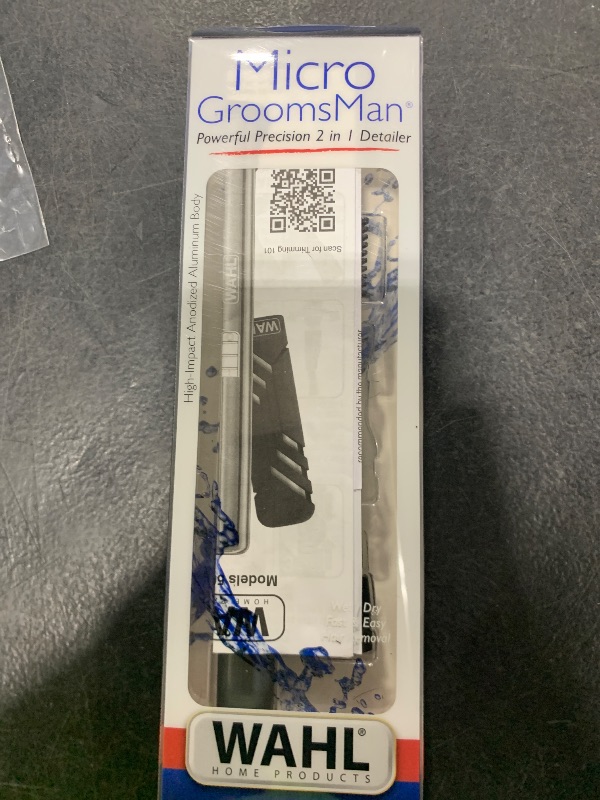 Photo 1 of Wahl Micro Groomsman Battery Personal Trimmer for Hygienic Grooming with Rinseable, Interchangeable Heads for Eyebrows, Neckline, Nose, Ears, & Other Detailing - 05640-600