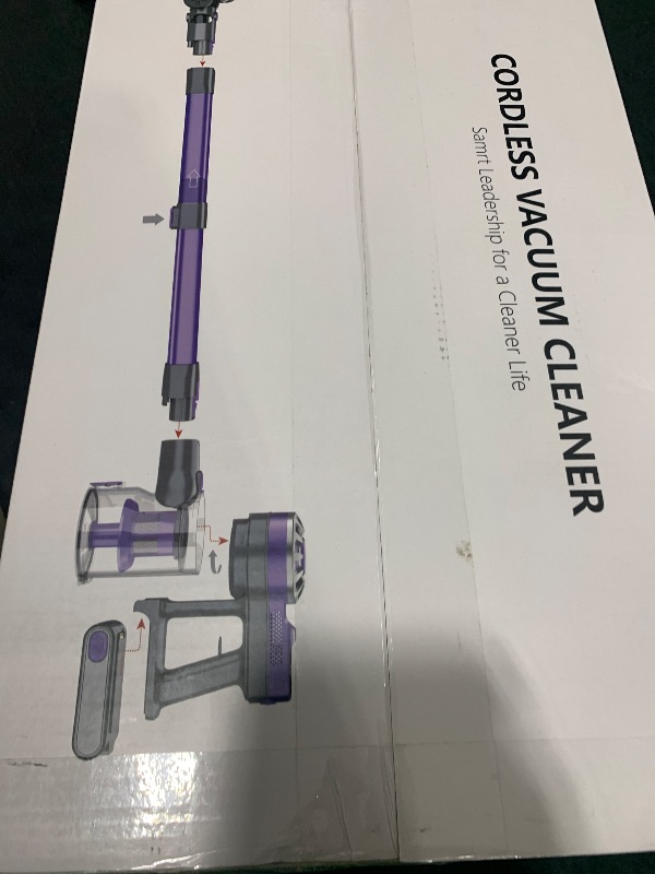 Photo 1 of WLOTPO Cordless Vacuum Cleaners for Home with Powerful Suction,Stick Vacuum Cordless Rechargeable,Up to 35 Mins Runtime,Lightweight Hardwood Floor Vacuum for Pet Hair,Carpet(Deep Purple)