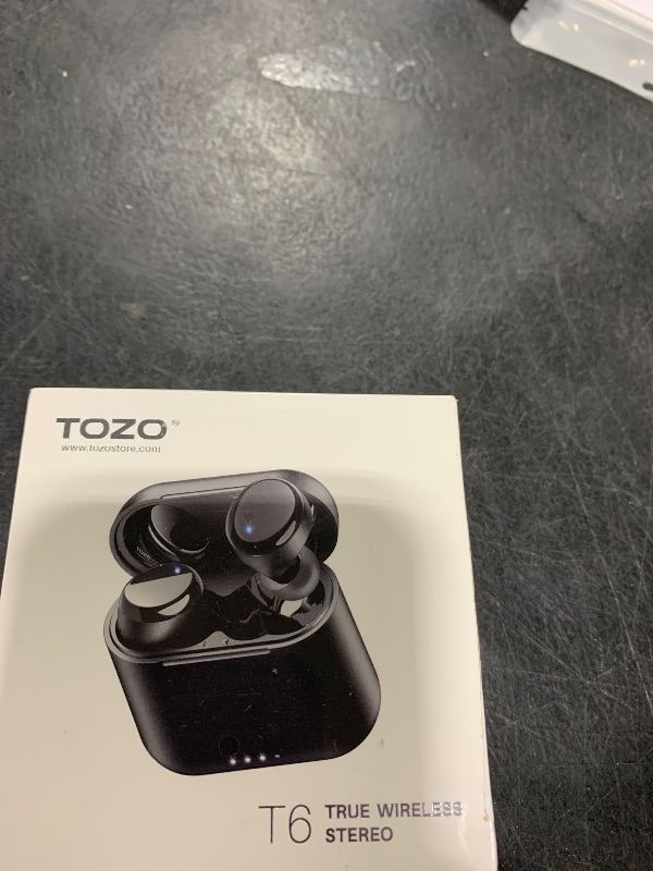 Photo 1 of TOZO T6 Wireless Earbuds, Bluetooth 5.3 Ear Buds, Stereo Sound in Ear Headphones, 50 Hours Playtime, Wireless Charging Case, APP Customizable EQs, IPX8 Waterproof Earphones
