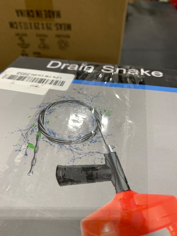 Photo 1 of 33 Feet Drain Snake Auger, Plumbing Snake Drain Hair Clog Removal Tool, Heavy Duty Toilet Snake Auger, Sink Unclogger Drain Cleaner Tool for Bathroom Kitchen Tub Shower Drain Clog Remover with Gloves