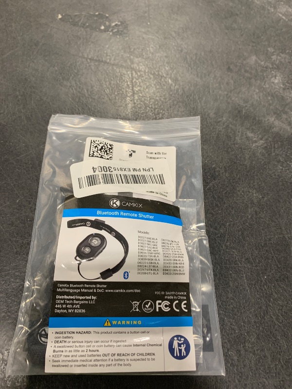 Photo 1 of CamKix Camera Shutter Remote Control with Bluetooth Wireless Technology - Create Amazing Photos and Videos Hands-Free - Works with Most Smartphones and Tablets (iOS and Android)