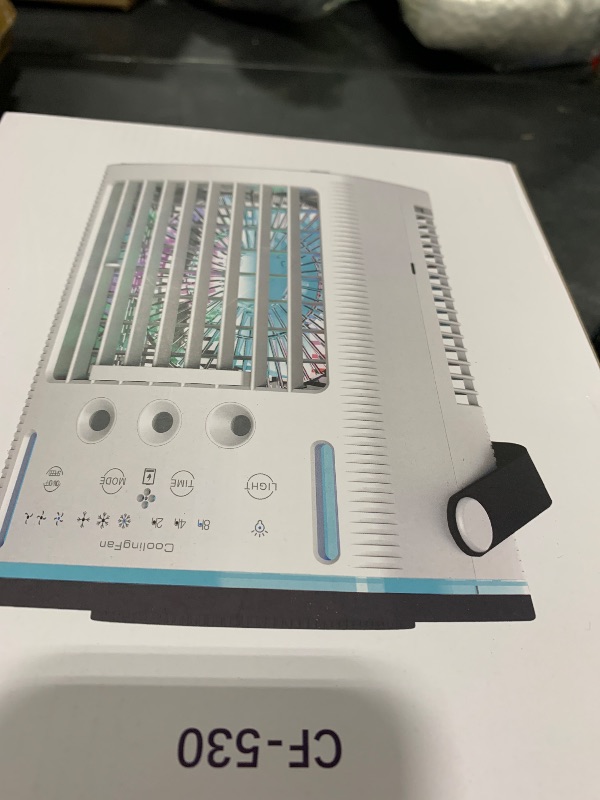 Photo 1 of Battery Powered Air Conditioner 6000mAh,Rechargeable Small Air Conditioner for Room,Personal Air Cooler with Mist,Timer,Light,Portable Mini AC Unit Cooling Fan for Camping,Tent,Car,Desktop,Bedroom