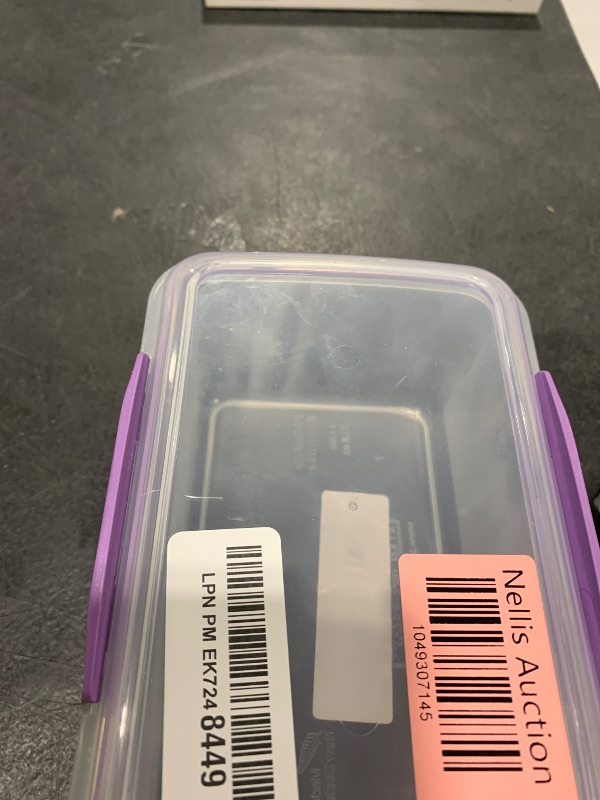 Photo 1 of Sistema KLIP IT Rectangular Collection Food Storage Container, 33.8 oz./1 L, Clear/Blue