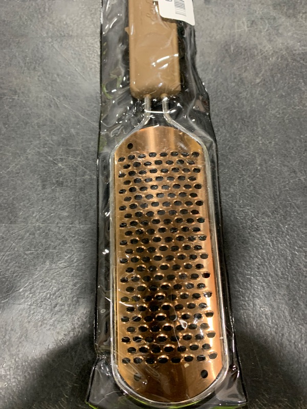 Photo 1 of Foot File Foot Scrubber Pedicure - Callus Remover for Feet Easkep Professional Grater Rasp Foot Scraper Corns Callous Removers Cracked Dead Skin Remover for Dry and Wet Feet (Golden)