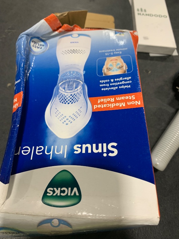Photo 1 of Vicks Sinus Inhaler - Non-Medicated Steam Relief for Allergies, Congestion, Cough & Colds, Vocal Steamer, Soothes Nasal & Throat Passages, Works with VapoPads (1 Included)
