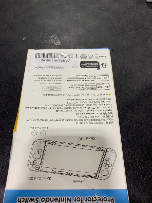 Photo 1 of JINGDU Protective Case Compatible with Nintendo Switch OLED 2021, TPU Case Accessory for Switch Console and Grip Joy-Con, Switch Protector with 4 Thumb Grips, Red Spider Web
