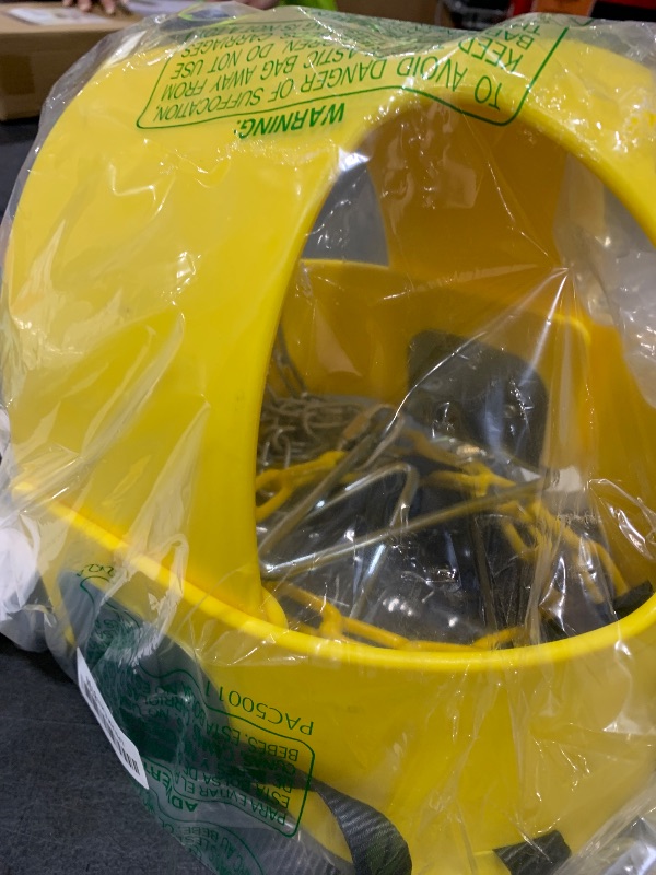 Photo 1 of High Back Full Bucket Toddler Swing Seat with 3- Point Adjustable Safety Harness, 66 inch Detachable Chain,Suitable for Babies Aged 6-24 Months?Baby Swing for Swingset (Yellow)