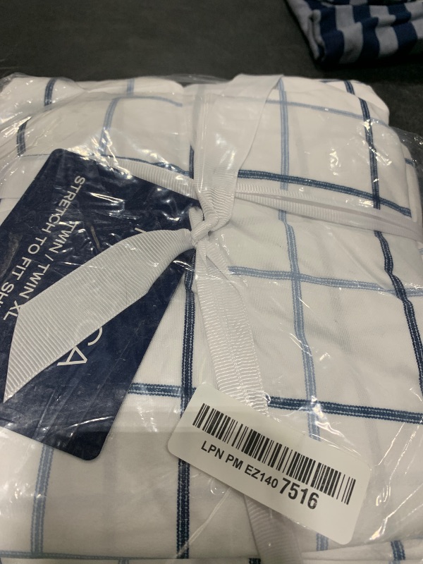 Photo 1 of Nautica - Twin/Twin XL Bed Sheets, polyester Bedding Set with Matching Pillowcase, Crisp & Cool, Fully Elasticized, Dorm Essentials (Clarkson Blue)