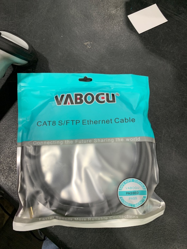 Photo 1 of Cat 8 Ethernet Cable, 10ft Heavy Duty High Speed Internet Network Cable, Professional LAN Cable, 26AWG, 2000Mhz 40Gbps with Gold Plated RJ45 Connector, Shielded in Wall, Indoor&Outdoo