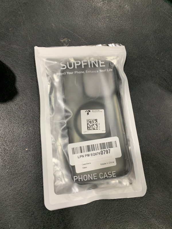 Photo 1 of SUPFINE Magnetic for iPhone 16 Pro Case (Compatible with MagSafe) (Military Grade Drop Protection) Translucent Matte Shockproof with Anti-Fingerprint Phone Cover,Black