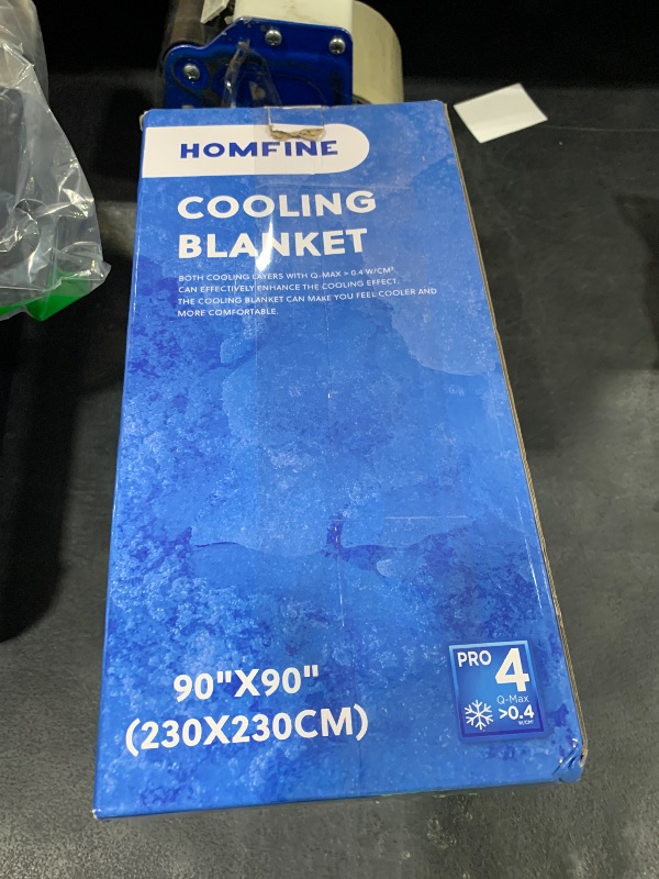 Photo 1 of HOMFINE Cooling Blankets for Hot Sleepers - Summer Blanket Thin Lightweight Breathable Soft Double Side Enhanced Cooling for Bed Couch Sofa, Keep Cool for Night Sweats (Grey, 90 x 90 inches)
