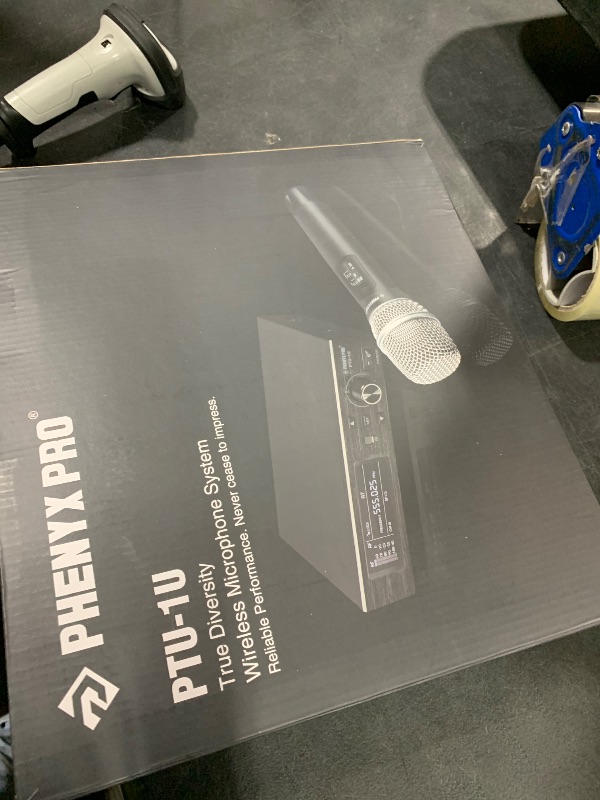 Photo 1 of Phenyx Pro True Diversity Wireless Microphone System w/ 1000 Tunable Channels, Single Cordless Mic Set w/Auto Scan, UHF Professional Dynamic Microphone for Singing, Stage & Studio (PTU-1U)