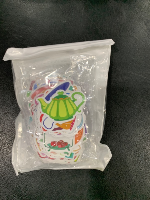 Photo 1 of 200 PCS Tea Stickers, Floral Tea Party Favors Tea Birthday Party Decorations Supplies Accessories Waterproof Vinyl Floral Tea Stickers for Kids Girls Adults Women for Laptop Water Bottle