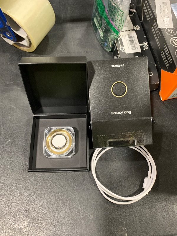 Photo 1 of Samsung Galaxy Ring, AI Smart Ring, Size First w/Sizing Kit, No App Subscription, Fitness Monitor, Sleep Tracker, Up to 7-Day Battery, Size 13, Titanium Gold [US Version, 1Yr Manufacturer Warranty]