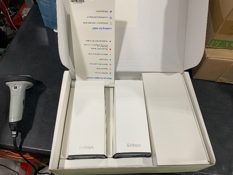 Photo 1 of Linksys Atlas WiFi 6 Router Home WiFi Mesh System, Dual-Band, 4,000 Sq. ft Coverage, 50+ Devices, Speeds up to (AX3000) 3.0Gbps - MX2000 2-Pack