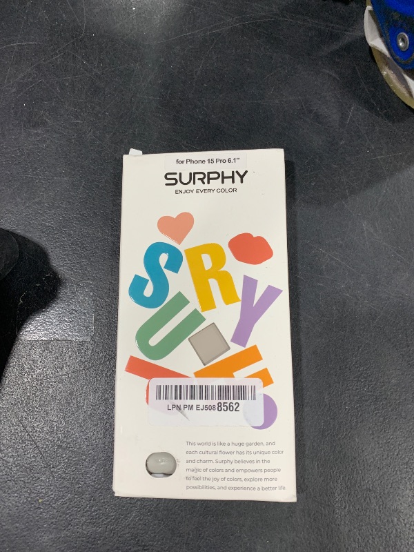 Photo 1 of SURPHY Designed for iPhone 15 Pro Case with Screen Protector and Lanyard, Phone Strap and Liquid Silicone Phone Case (Camera Protective & Soft Microfiber Lining) 6.1 inch 2023, Stone