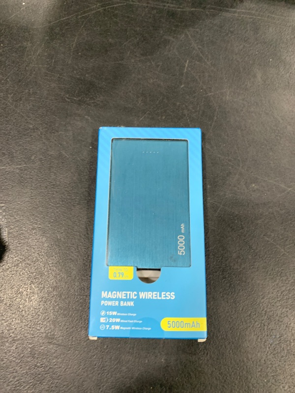 Photo 1 of iAXBi Magnetic Portable Charger, 5000mAh Wireless Power Bank with 20W USB-C to USB-C+PD Fast Charging Cable, Mag-Safe Battery Pack Magnetic Charger for iPhone 16/15/14/13/12/11 Pro/Pro Max/Plus