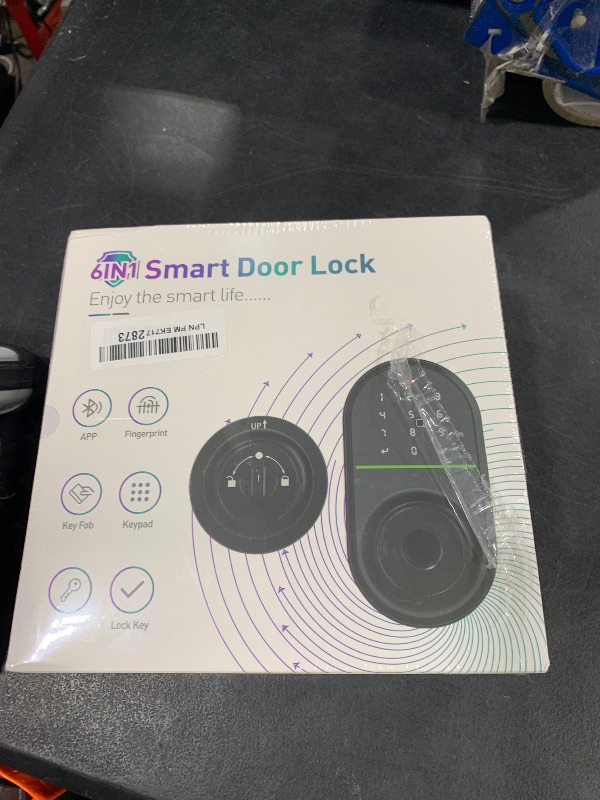 Photo 1 of Keypad Smart Door Lock with Knob, Keyless Entry Door Lock, Fingerprint Door Knob for Front Door, Electronic Code, App Remote Control, Easy Installation, Auto Lock,deep Black
