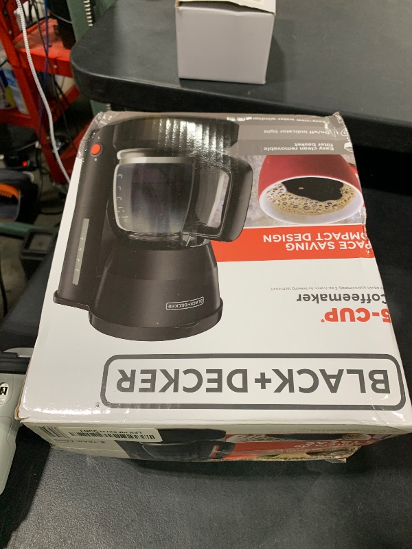 Photo 1 of BLACK+DECKER 5-Cup Coffeemaker, Black, DCM600B