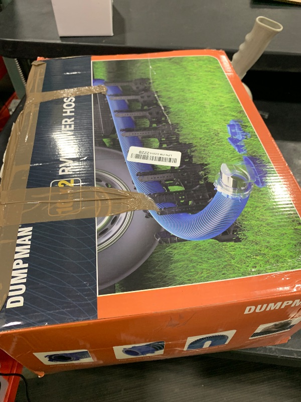 Photo 1 of DUMPMAN 20 FT RV Sewer Hose Kit, Sewer Hose for RV Camper - Includes 2 Attachable 10 ft Sewer Hose with Swivel Fitting, 90 Degree Clear View Sewer Adapter, and 4 Storage Caps
