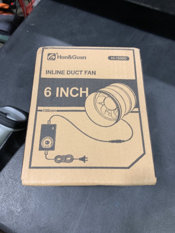 Photo 1 of Hon&Guan 6 Inch Inline Booster Duct Fan with Speed Controller - 345 CFM Airflow with 19.2W Ultra-Low Power and Low Noise
