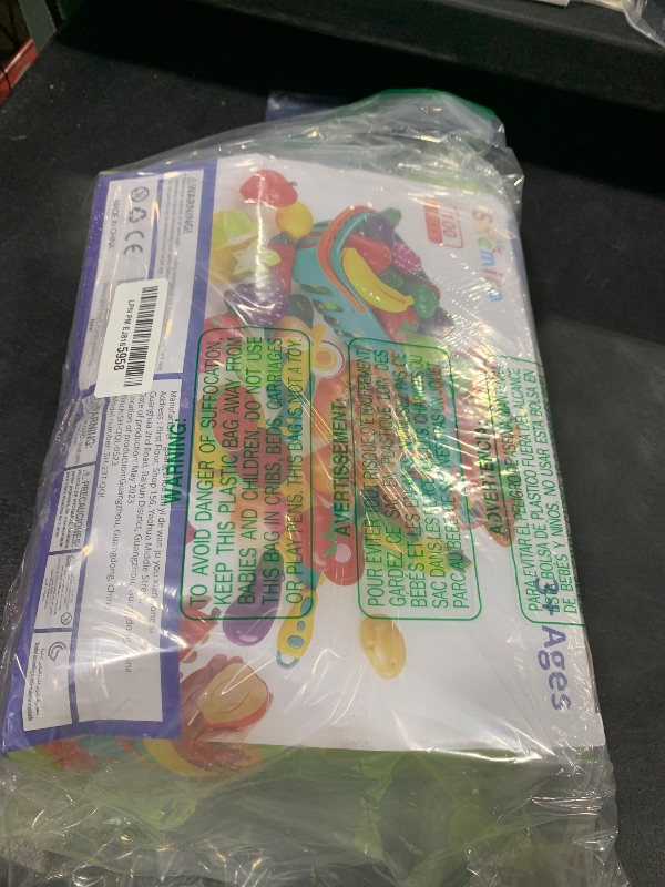 Photo 1 of 100 PCS Cutting Play Food Toy for Kids Kitchen, Pretend Food Toys for Toddlers, Play Kitchen Toys Accessories with 2 Baskets, Fake Food/Fruit/Vegetable, Birthday Gifts for 3 4 5 Years Old Boys Girls