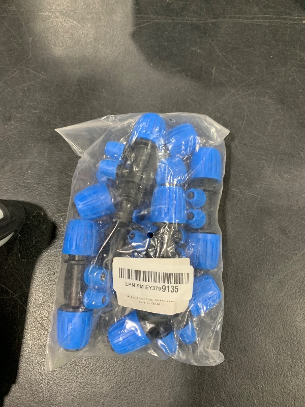 Photo 1 of 10 Pcs 1/2 to 1/4 inch Garden Hose Tubing Irrigation Fittings,4-Way Anti-Leak 1/2'' to 1/4'' Locked Barbed Drip Irrigation Tee Connectors (1/2"IDx0.6-0.63"OD) 1/2'' to 1/4'' Irrigation Tubing Fitting